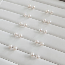 Load image into Gallery viewer, 6mm White Freshwater pearl Studs