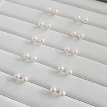 Load image into Gallery viewer, 6mm White Freshwater pearl Studs

