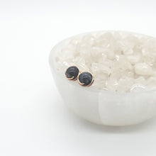 Load image into Gallery viewer, Prisma Jewel - Handmade Jewellery - Earstuds - Lavikite - Black - Silver - Grey - Wirewrap