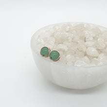 Load image into Gallery viewer, Prisma Jewel - Handmade Jewellery - Earstuds - Green Aventurine - Green - Wirewrap