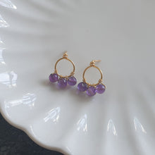 Load image into Gallery viewer, Olivia Studs - Amethyst