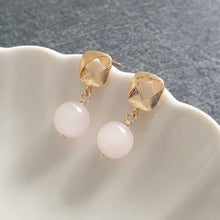 Load image into Gallery viewer, Rosy Rose Quartz earrings