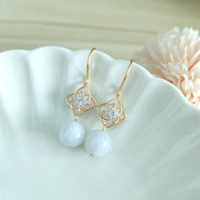 Load image into Gallery viewer, Jade with peranakan style charms earrings
