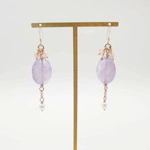 Load image into Gallery viewer, Grace - Lavender Amethyst Earrings in 14K rose gold filled
