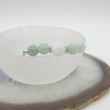 Load image into Gallery viewer, Prisma Jewel - Handmade Jewellery - Bracelets - Grade A Jade - Burmese Jade - Green - White - Silver
