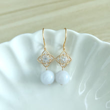 Load image into Gallery viewer, Jade with peranakan style charms earrings
