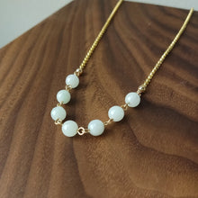 Load image into Gallery viewer, Light Green Jade necklace in 14K Gold Filled
